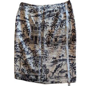 Kahala 100% Silk Hawaiian Tropical Print Pencil Skirt | Size 6
